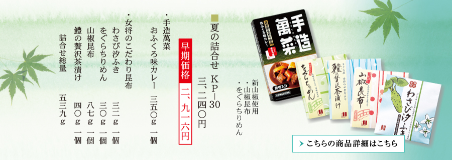 夏の詰め合わせ KP-30 3,240円 早期価格 2,940円